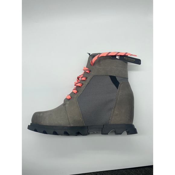 NWT Sorel Joan of Arctic Waterproof Wedge III Lexie Bootie Quarry Sz 9.5 Grey - Picture 3 of 13
